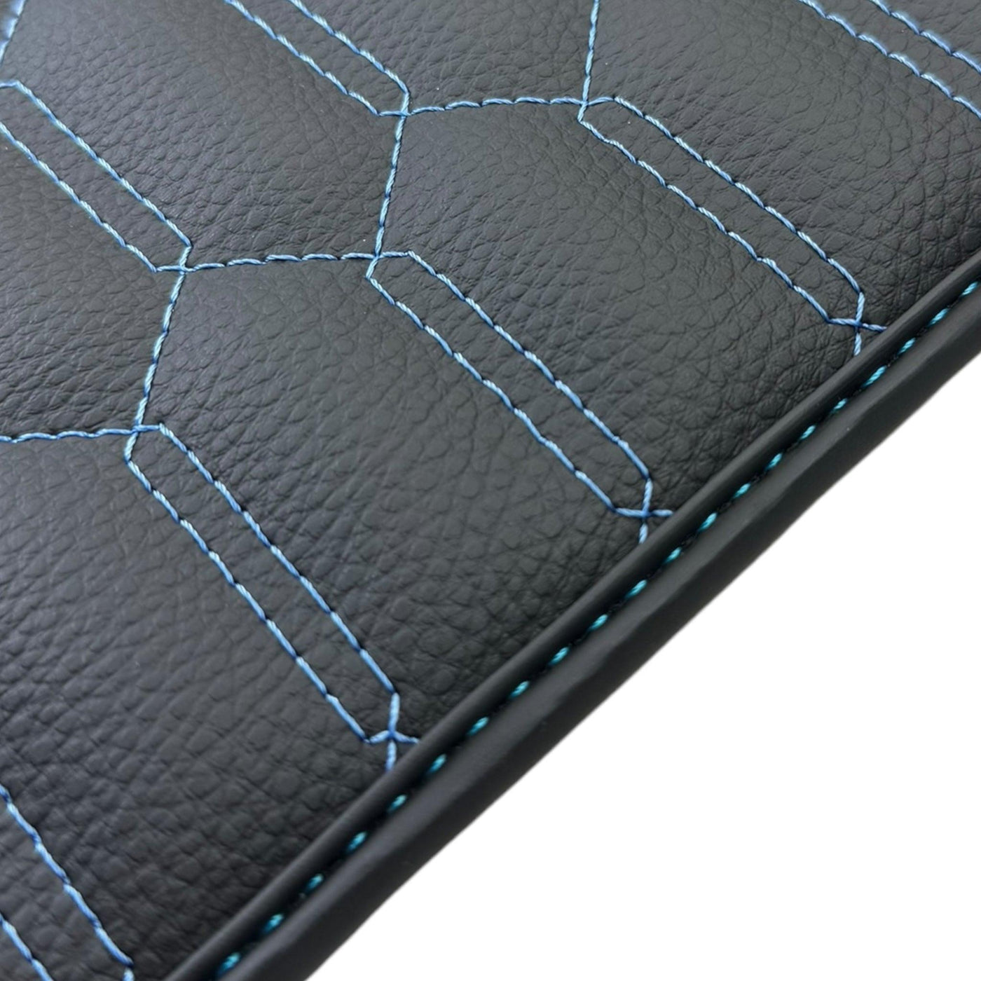 Leather Floor Mats for Lamborghini Urus with Blue Stitching - AutoWin