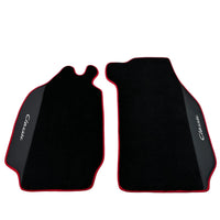 Leather Floor Mats for Porsche Classic 911 (1963-1989) with Red Trim - AutoWin
