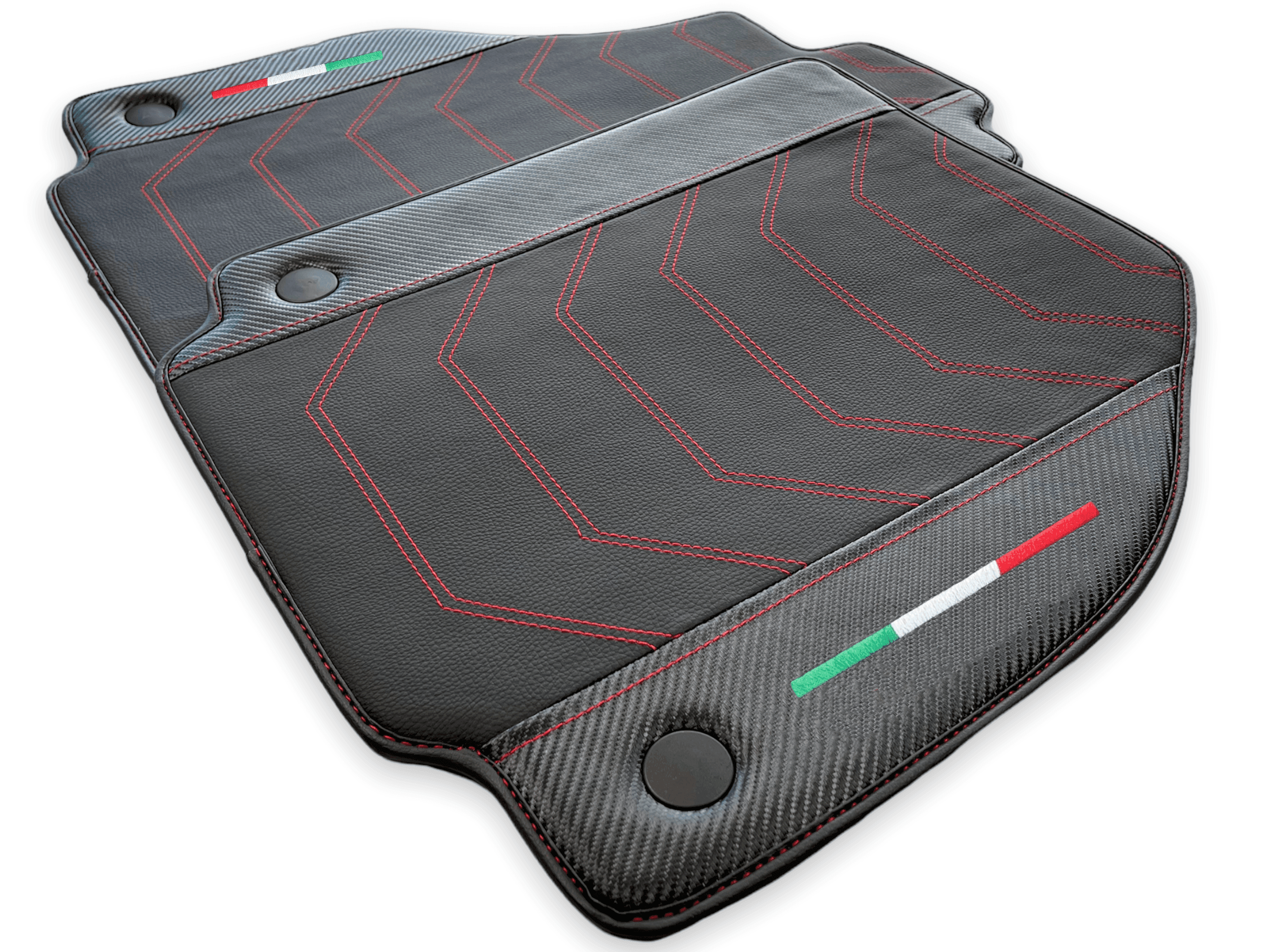 Floor Mats For Ferrari 458 Speciale With Carbon Fiber Leather 2012-2015 - AutoWin