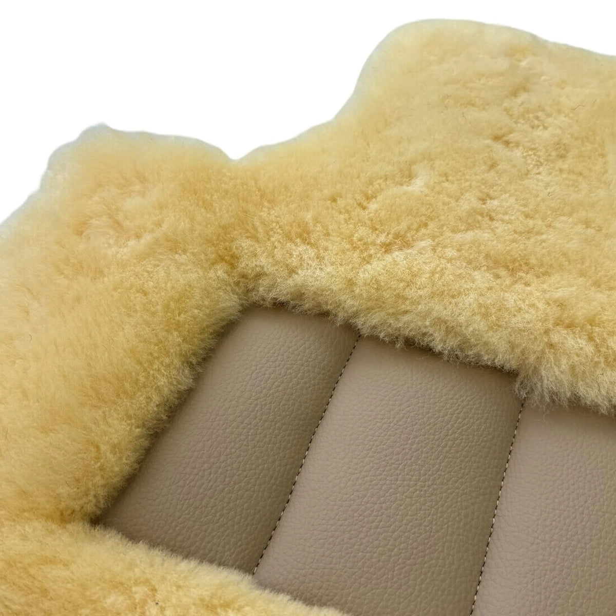 Natural Color Medical Sheepskin Floor Mats for Rolls Royce Phantom VIII (2017-2024) | Relugan - AutoWin