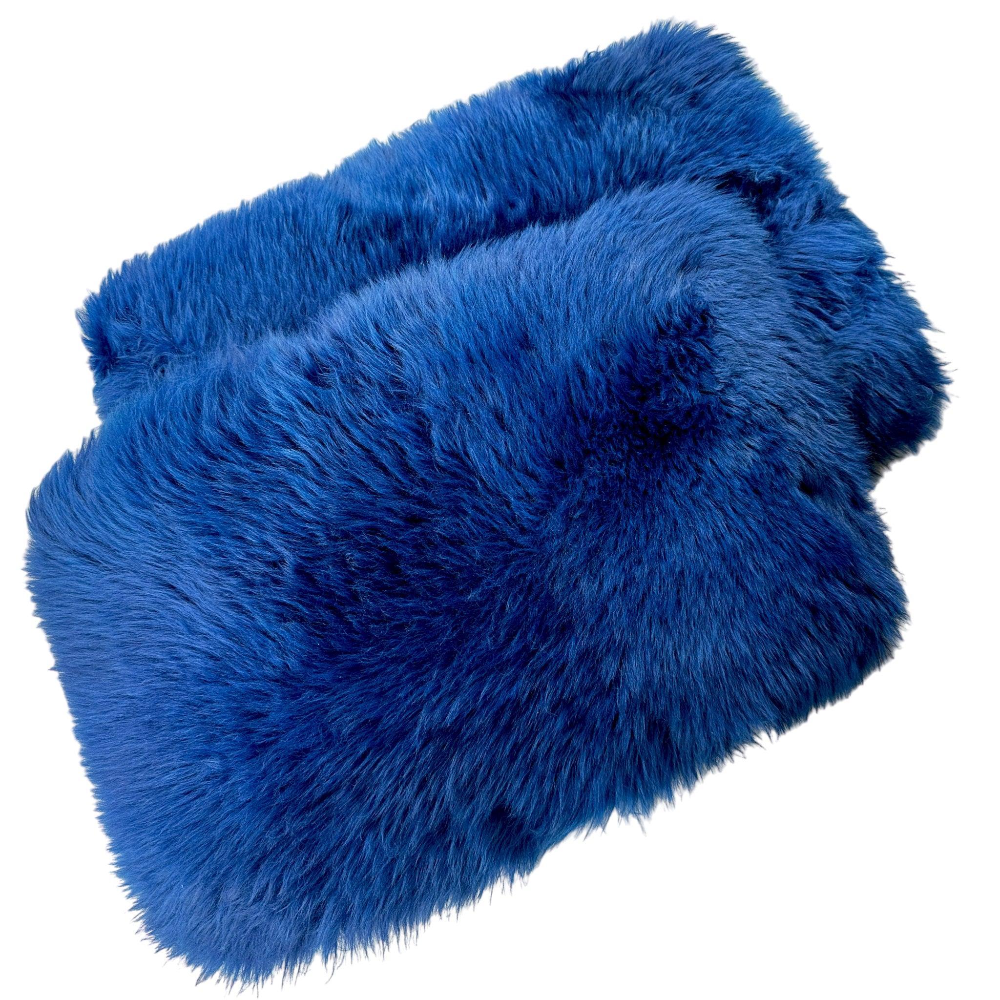 Navy Blue Sheepskin Floor Mats for Rolls Royce Cullinan RR31 (2018-2023) | ER56 Design - AutoWin