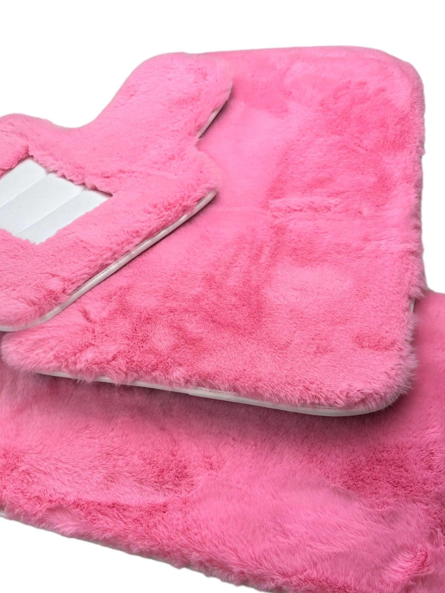 Pink Sheepskin Floor Mats For Rolls Royce Ghost Series I (2010–2020) Er56 Design Brand - AutoWin