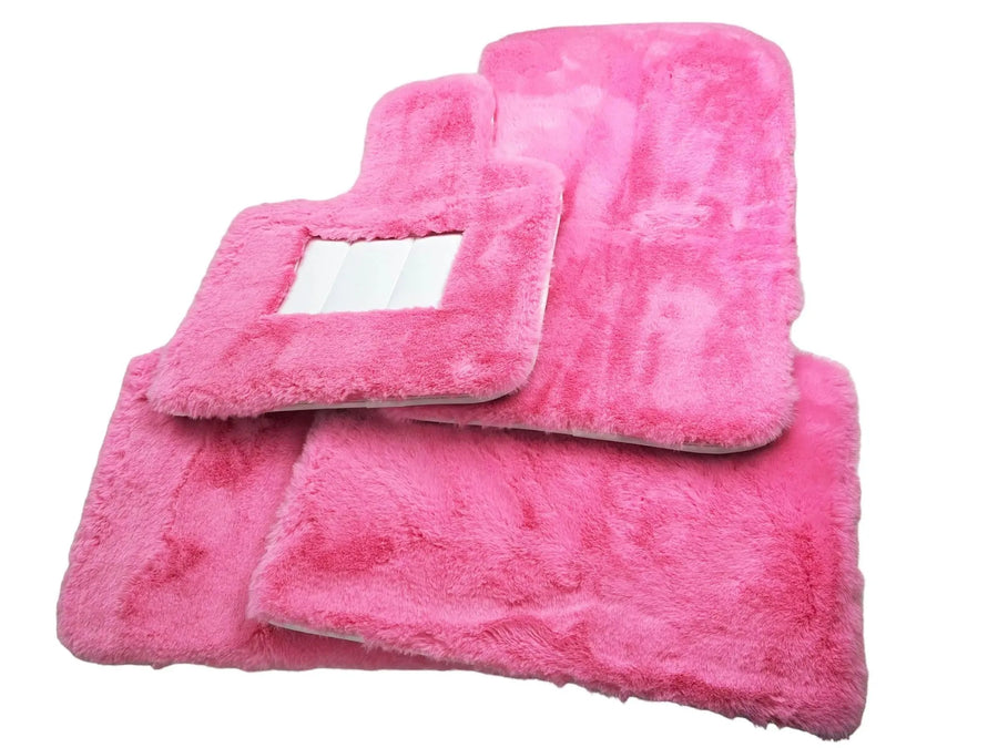 Pink Sheepskin Floor Mats For Rolls Royce Phantom VIII (2017-2024) ER56 Design Brand