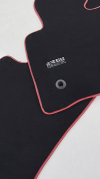 Black Floor Mats For Toyota Land Cruiser 200 (2008-2012) Red Trim | ER56 Design