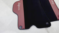 Black Floor Mats for Ferrari California (2008-2014) with Bordeaux Nappa Leather