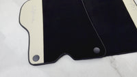 Black Floor Mats for Ferrari California (2008-2014) with Crema Nappa Leather