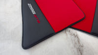 Red Floor Mats for Ferrari 296 GTB (2022-2025) with Leather