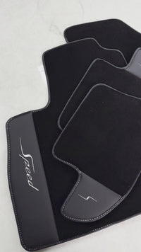 Black Floor Mats For Bentley Continental GT Speed (2011–2018) with Leather
