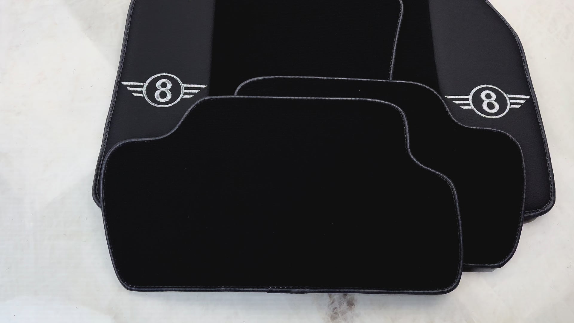 Black Floor Mats for Mini Clubman F54 (2015-2019) | Gray Trim - AutoWin