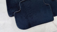 Dark Blue Sheepskin Floor Mats for Rolls-Royce Phantom Sedan (2003-2016)