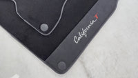 Black Floor Mats For Ferrari California T 2015–2018 with Black Alcantara