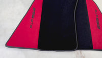 Red Floor Mats for Ferrari 296 GTB (2022-2025) with Alcantara Leather