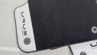 Black Floor Mats for Lamborghini Urus With White Leather