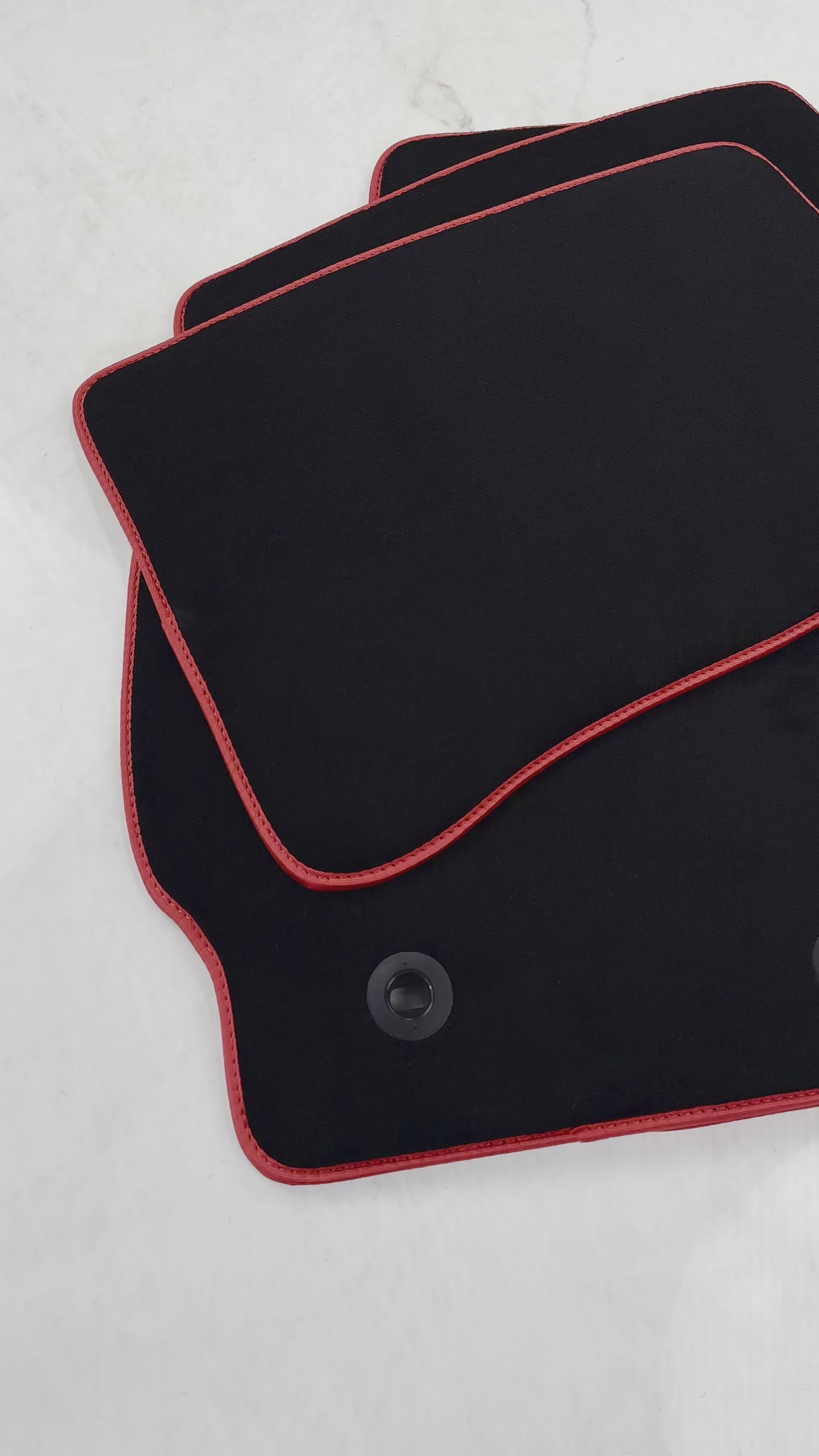 Black Floor Mats for Toyota Prius (2009-2012) with Red Trim - AutoWin