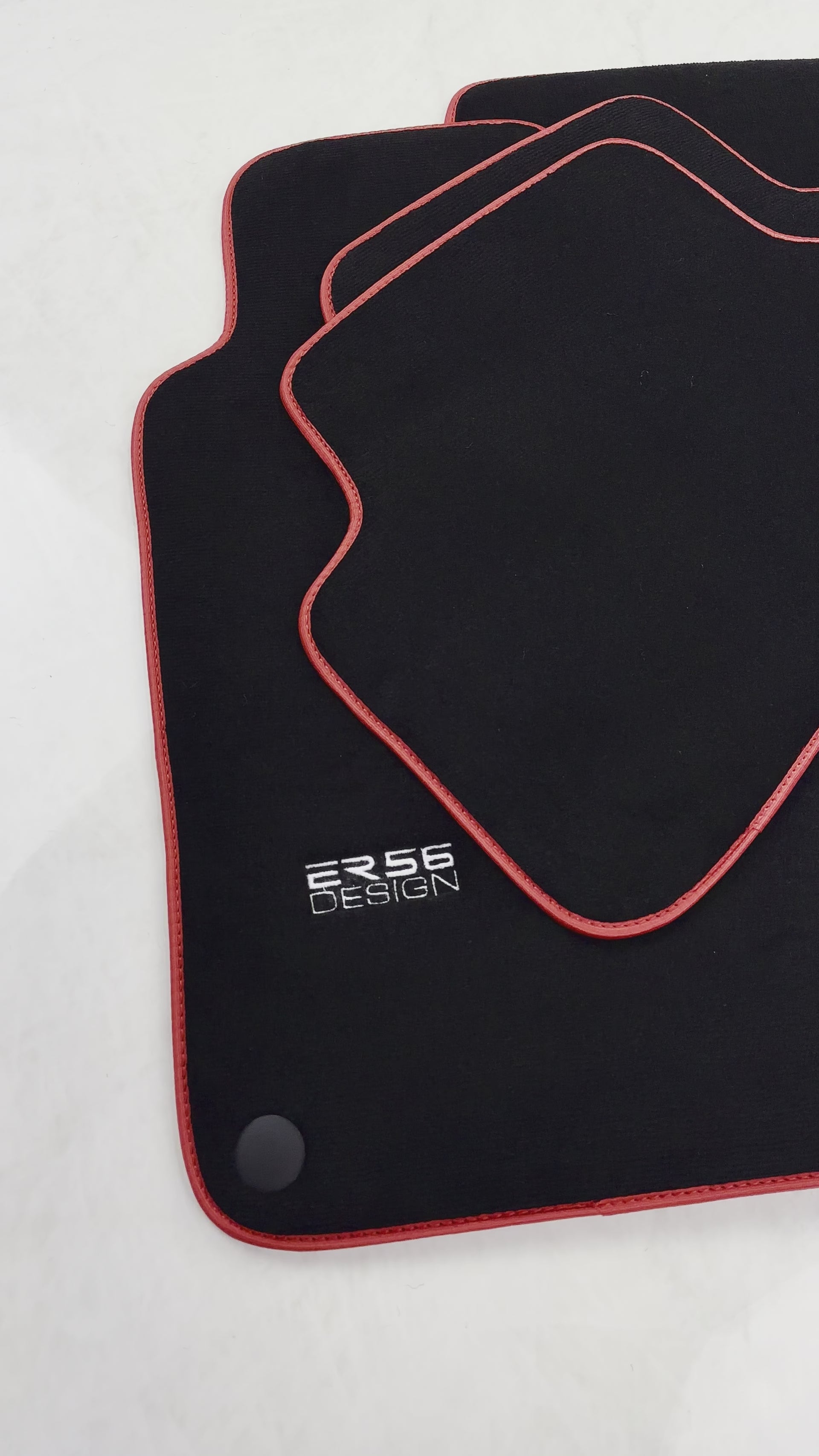 Black Floor Mats For Mercedes Benz C-Class W203 (2000-2007) ER56 Design - ER56 Design