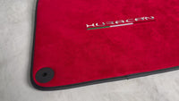 Floor Mats for Lamborghini Huracan Alcantara Red Leather With Huracan Logo