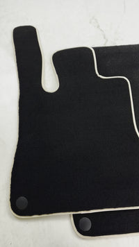 Black Floor Mats For Mercedes-Benz SL-Class R231 (2012-2022) Beige Trim