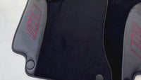 Black Floor Mats for Mercedes Benz C-Class W205 Sedan with Carbon Fiber | AutoWin Edition