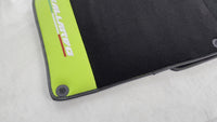 Black Floor Mats for Lamborghini Gallardo With Green Leather