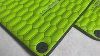 Green Leather Floor Mats for Lamborghini Huracan