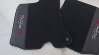 Black Floor Mats for Ferrari Portofino M (2018-2023) with Leather