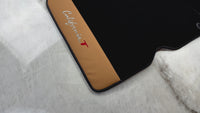 Black Floor Mats for Ferrari California T (2015-2018) with Beige  Nappa Leather