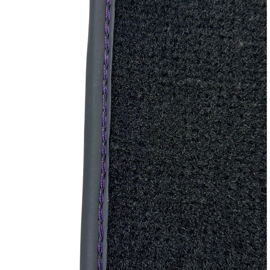 Purple Leather Black Floor Mats for Lamborghini Huracan | Black Trim - AutoWin