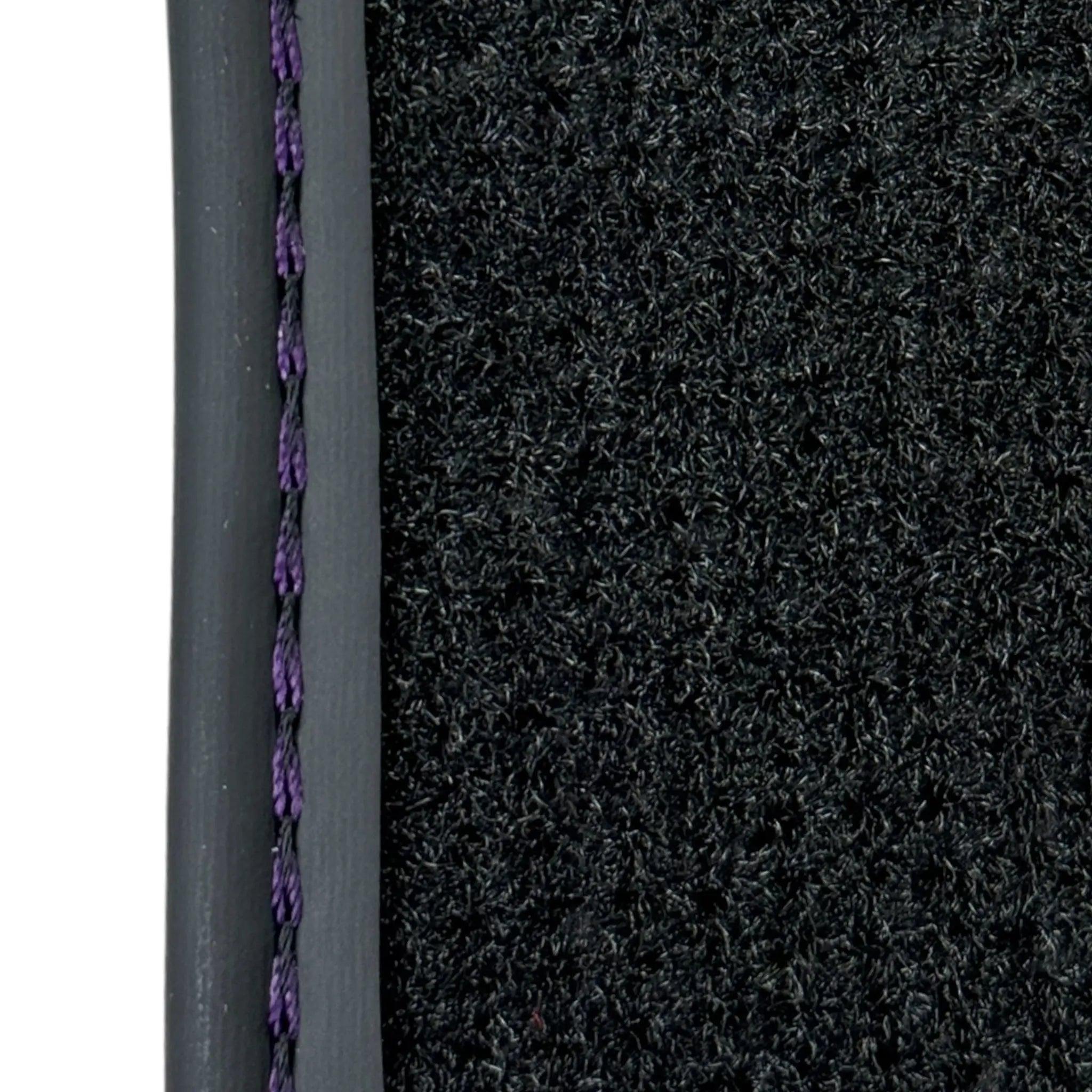 Purple Leather Black Floor Mats for McLaren 600 LT (2018-2020) | Black Trim - AutoWin