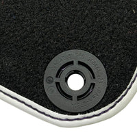 Purple Leather Floor Mats for Lamborghini Huracan with White Trim - AutoWin