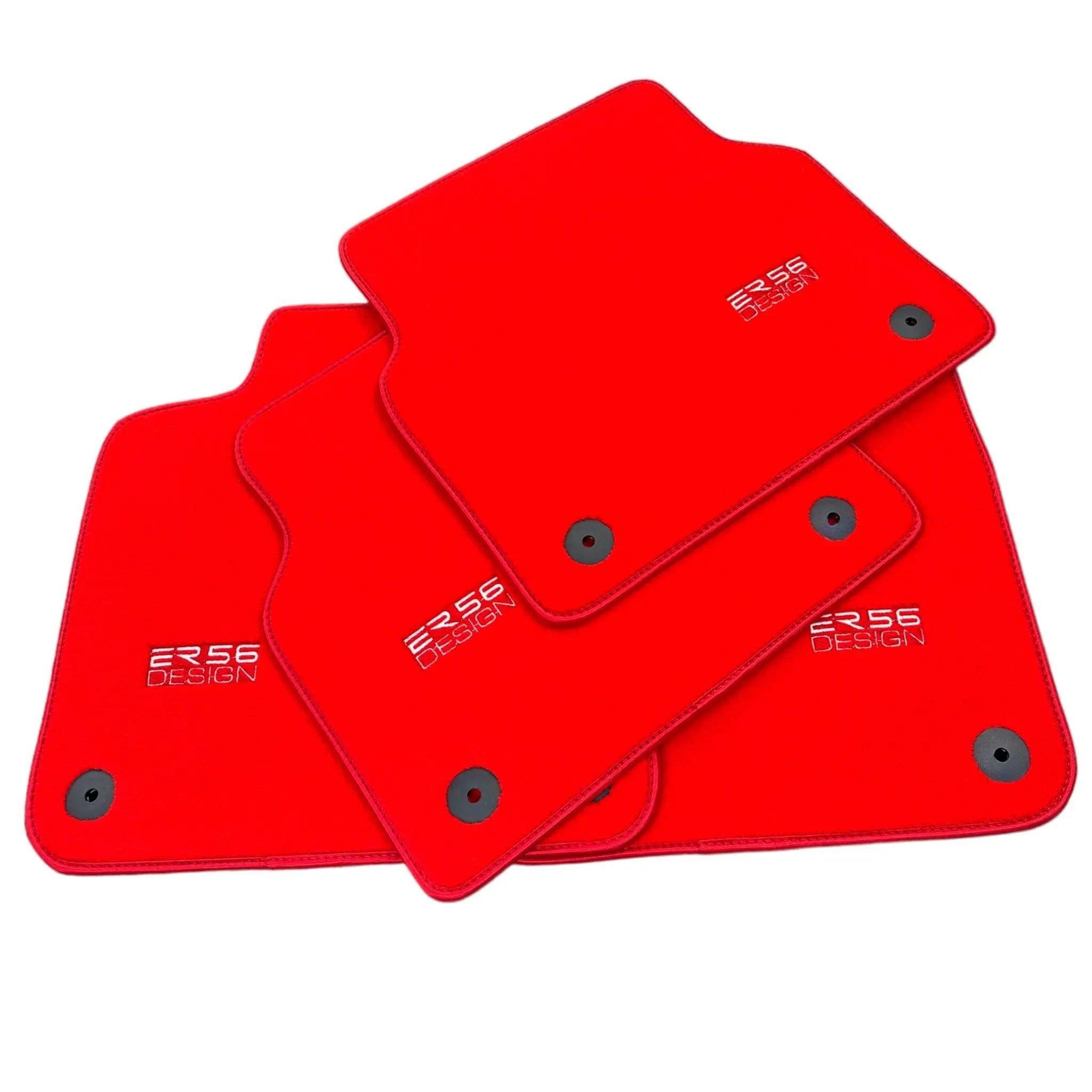 Red Floor Mats for A7 - C8 (2018-2023) | ER56 Design - AutoWin