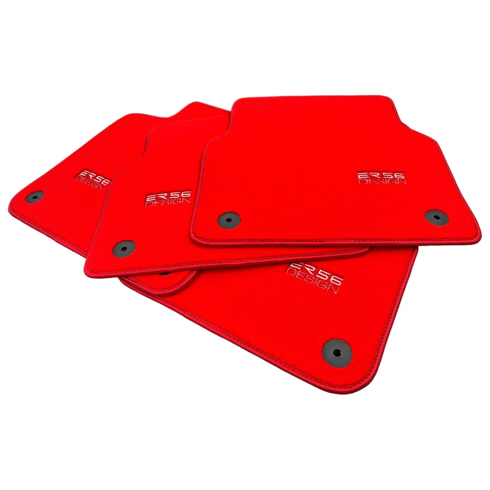 Red Floor Mats for A7 - C8 (2018-2023) | ER56 Design - AutoWin