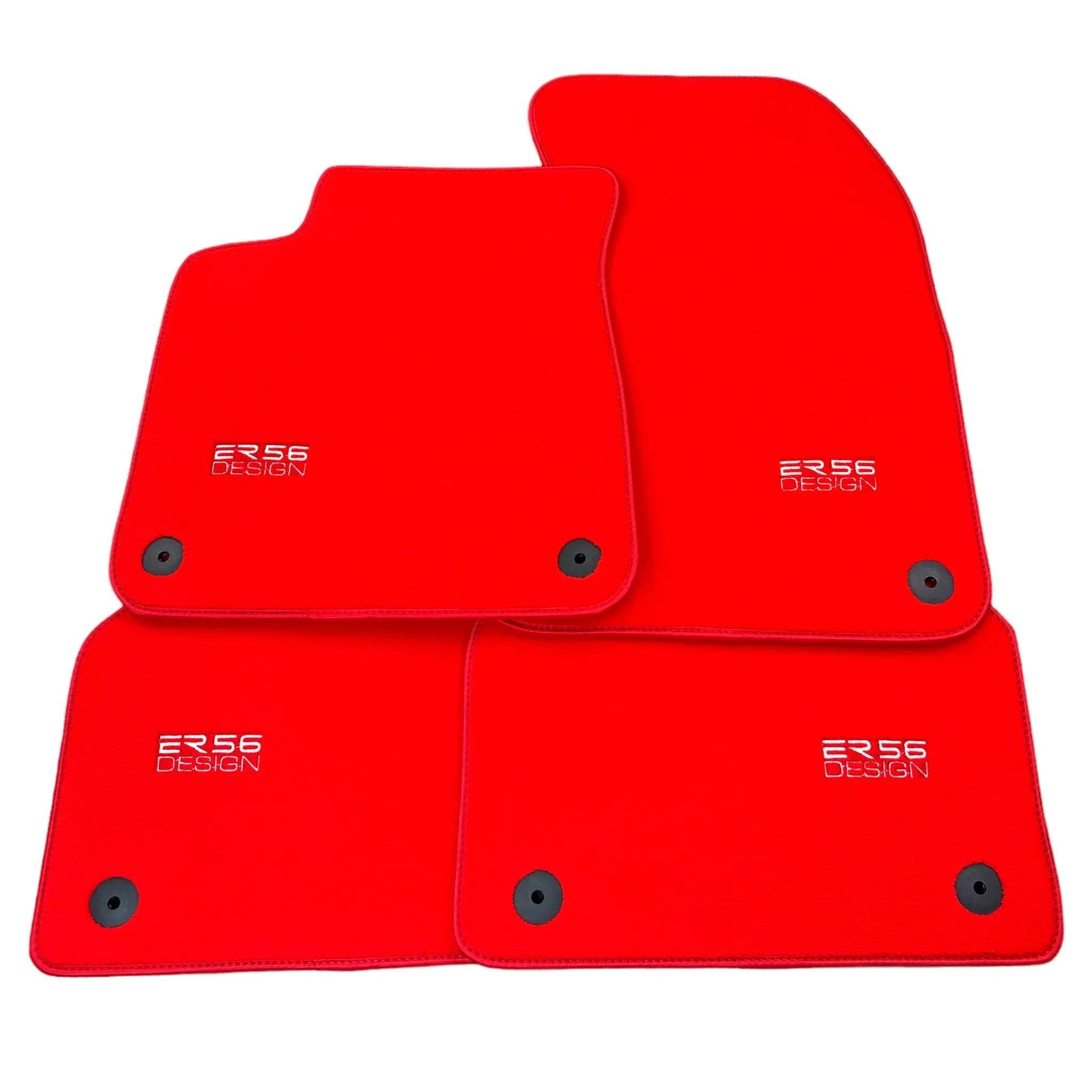 Red Floor Mats for A7 - C8 (2018-2023) | ER56 Design - AutoWin