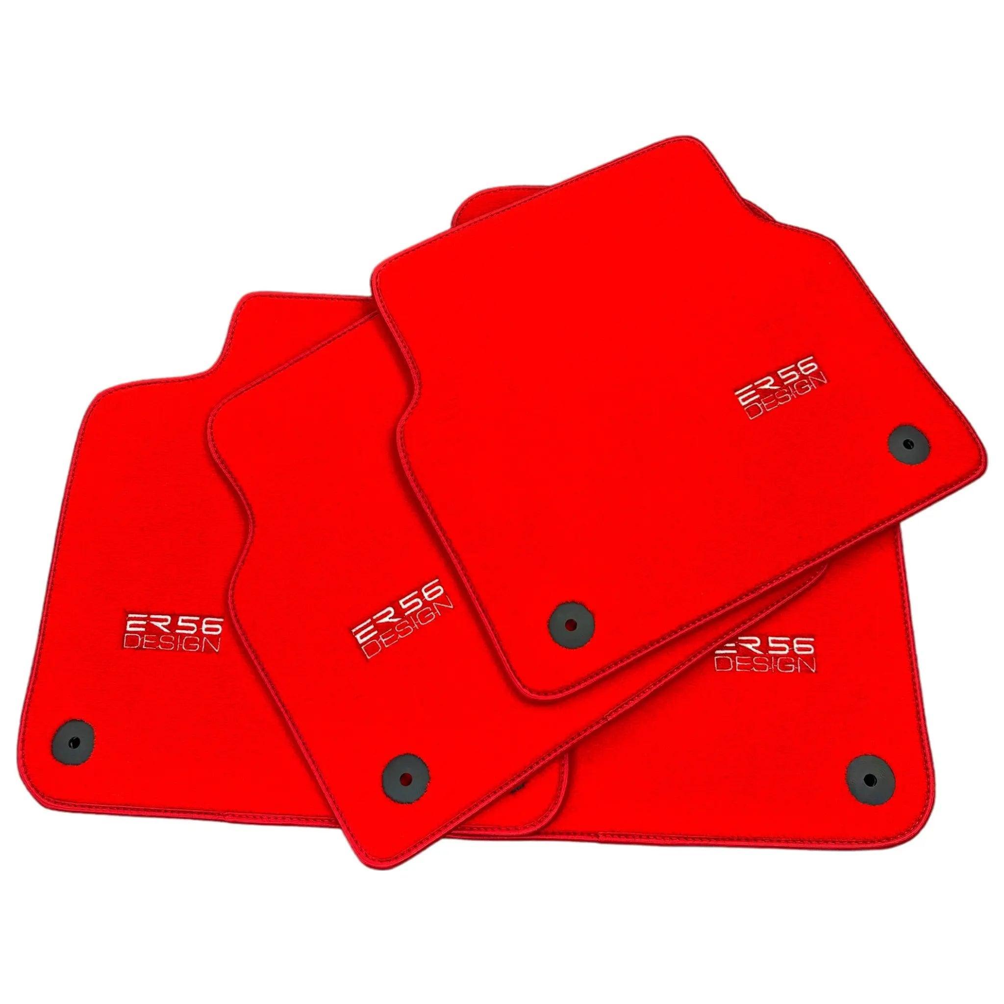 Red Floor Mats for A7 - C8 (2018-2023) | ER56 Design - AutoWin