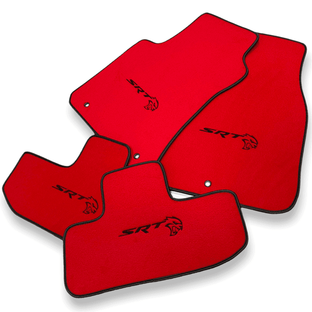 Red Floor Mats For Dodge Charger SRT 2015-2024 - AutoWin