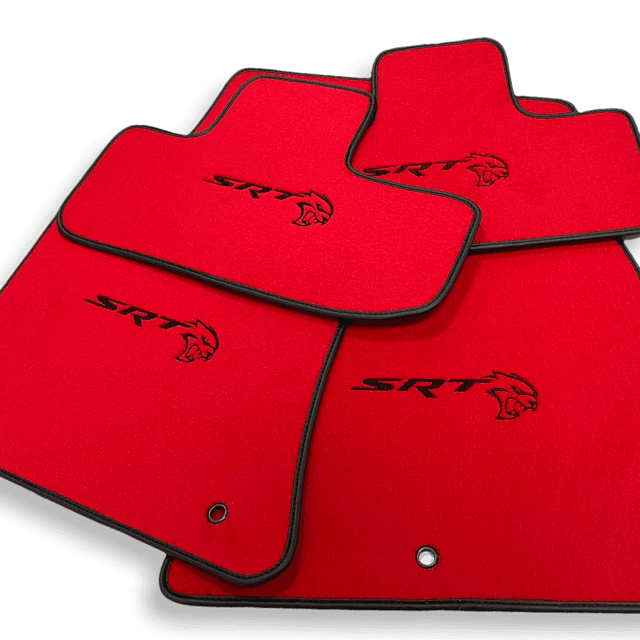 Red Floor Mats For Dodge Charger SRT 2015-2024 - AutoWin