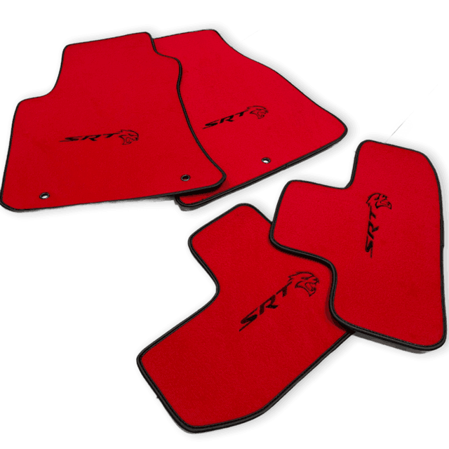 Red Floor Mats For Dodge Charger SRT 2015-2024 - AutoWin