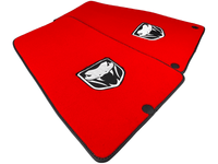 Red Floor Mats For Dodge Viper (2003-2006) With Emblem Tailored - AutoWin