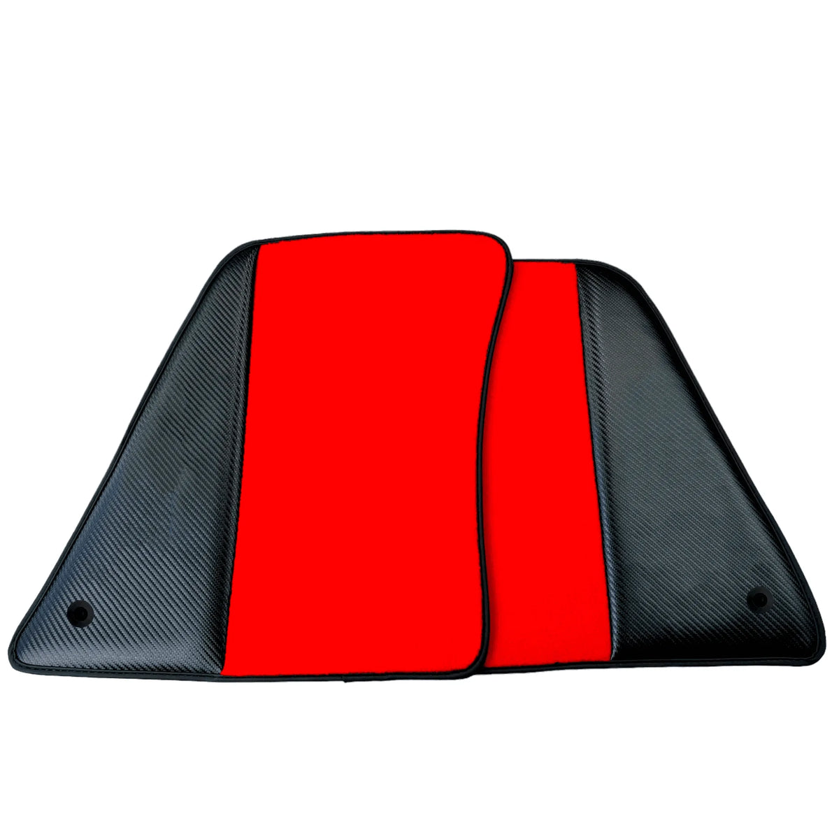 Red Floor Mats for Ferrari 296 GTS (2022-2027) with Carbon Fiber - AutoWin