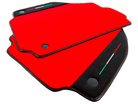 Red Floor Mats For Ferrari 488 Pista Spider 2019-2021 With Alcantara Leather - AutoWin
