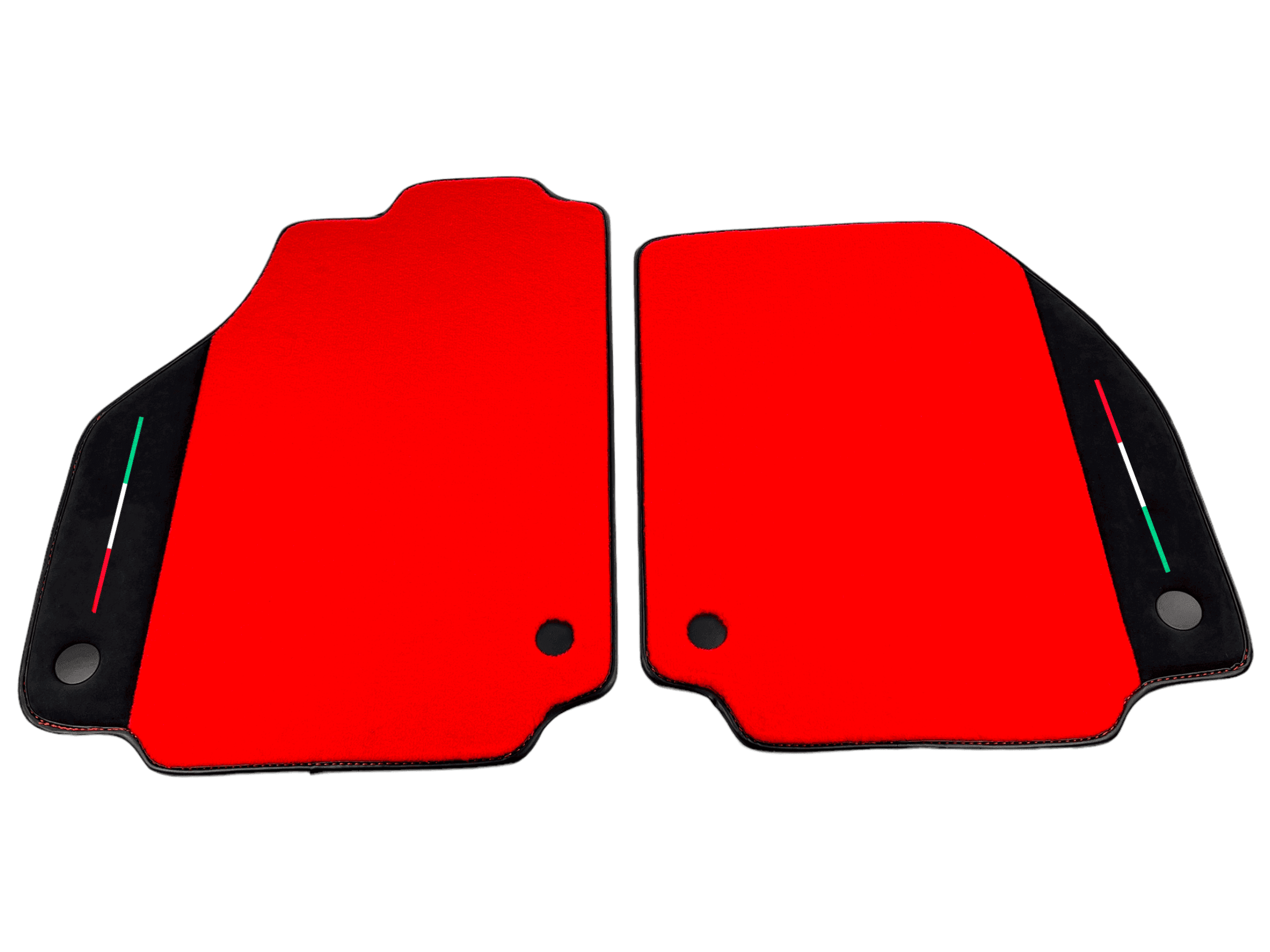 Red Floor Mats For Ferrari 488 Pista Spider 2019-2021 With Alcantara Leather - AutoWin