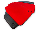 Red Floor Mats For Ferrari 488 Pista Spider 2019-2021 With Carbon Fiber Leather - AutoWin