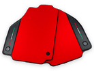 Red Floor Mats For Ferrari 488 Pista Spider 2019-2021 With Carbon Fiber Leather - AutoWin
