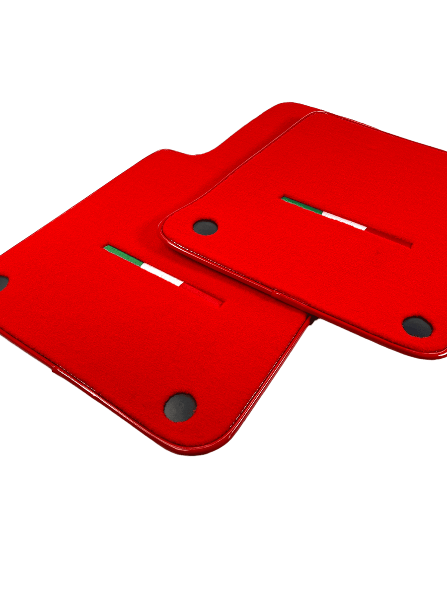 Red Floor Mats For Ferrari 612 Scaglietti 2005-2011 Italian Edition - AutoWin