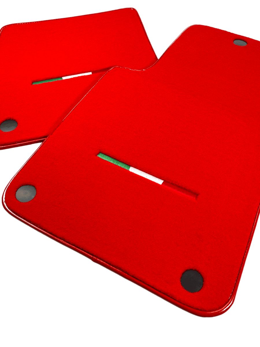 Red Floor Mats For Ferrari 612 Scaglietti 2005-2011 Italian Edition - AutoWin