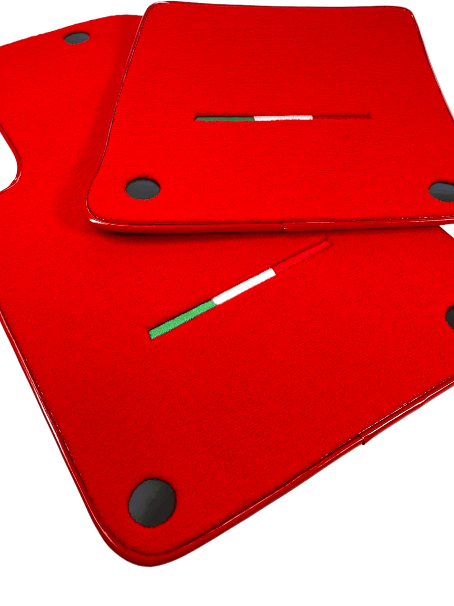 Red Floor Mats For Ferrari 612 Scaglietti 2005-2011 Italian Edition - AutoWin