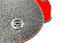 Red Floor Mats For Ferrari 812 GTS (2019-2023) With Carbon Fiber Leather