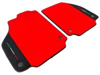 Red Floor Mats For Ferrari F8 Tributo 2019-2022 With Alcantara Leather - AutoWin