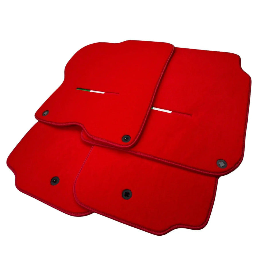 Red Floor Mats for Ferrari GTC4 Lusso (2016-2023) | Premium Quality