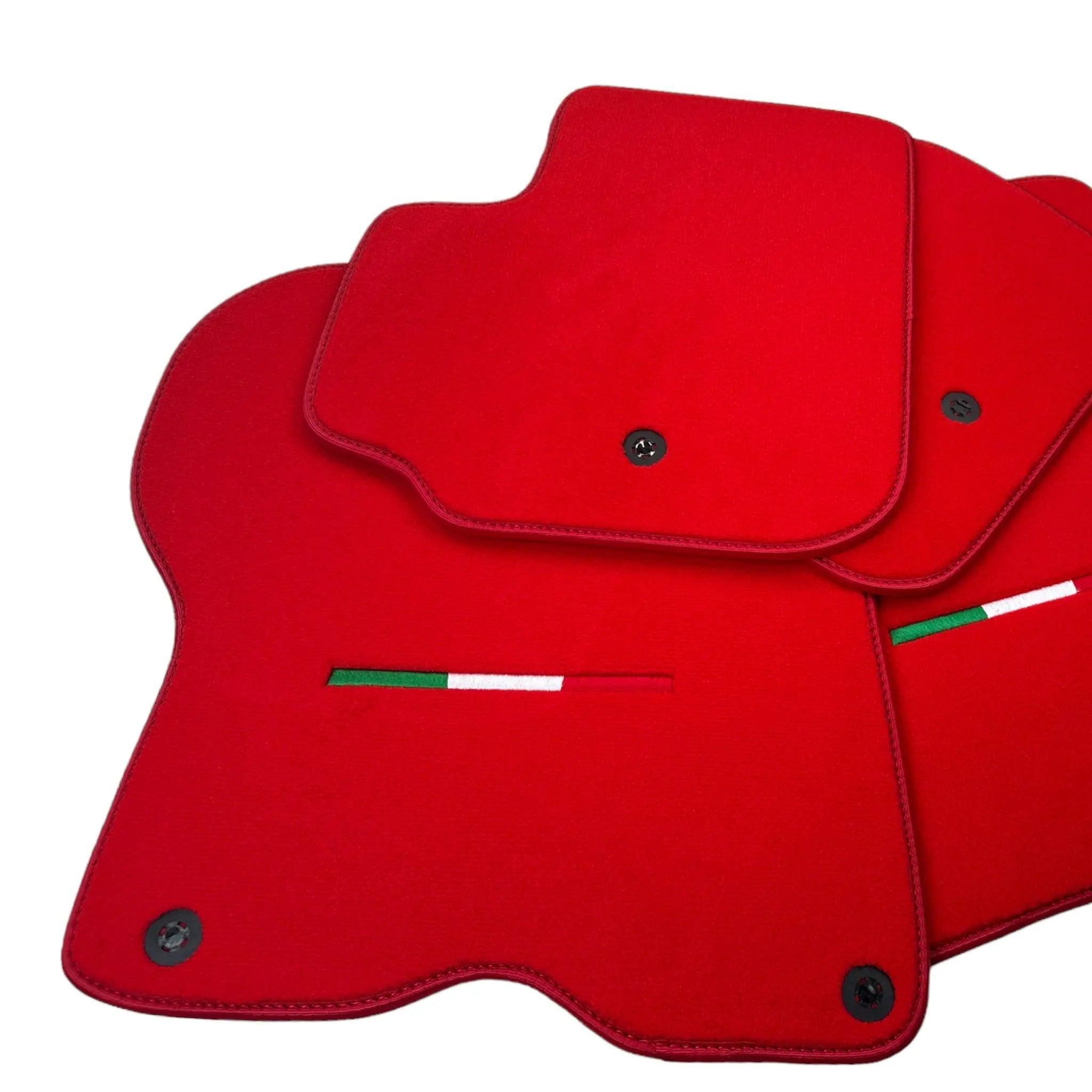 Red Floor Mats For Ferrari GTC4 Lusso (2016-2023) Italian Edition - AutoWin