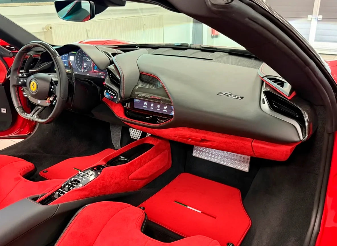 Red Floor Mats For Ferrari Portofino (2018-2023) Italian Edition